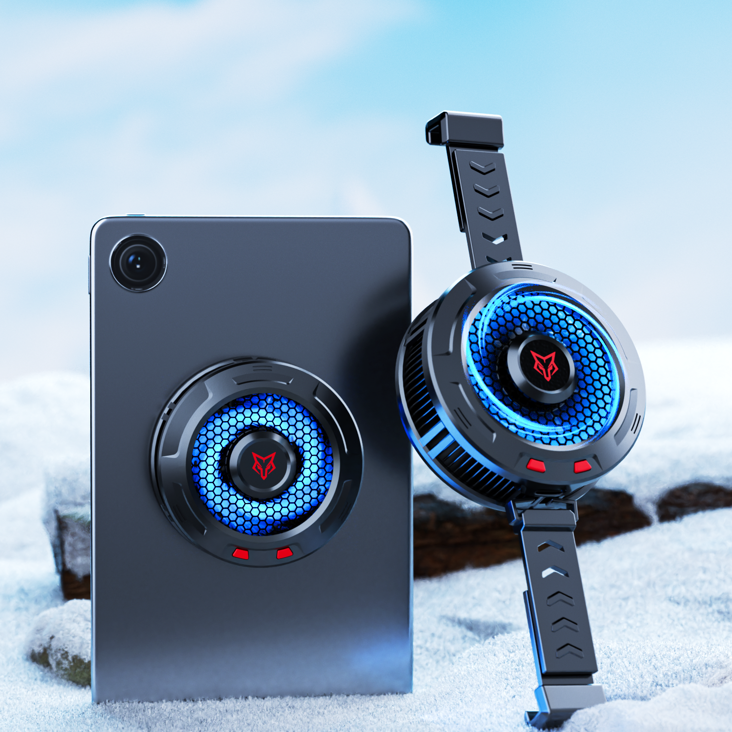 SARAGAMING 36W Telefon ve Tablet Soğutucu – RGB Işık, Yüksek Hızlı 7 Kanat Fan, Yarı İletken Soğutma, PUBG/FreeFire Oyun Soğutucu