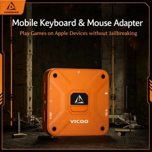 AX360M iOS Klavye Mouse Dönüştürücü – 1000Hz Kablolu Mod, Çift Ses Desteği, PD60W